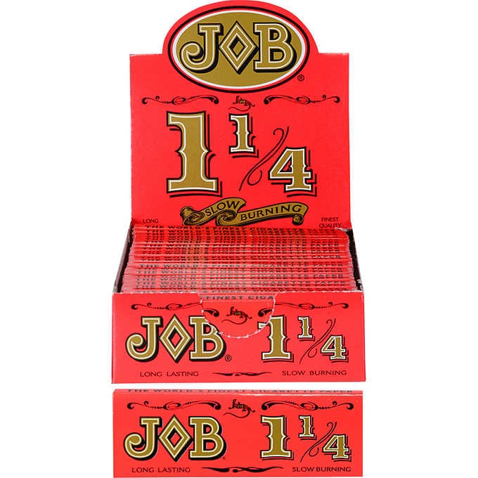 JOB Orange 1 1/4 Slow Burning Cigarette Rolling Papers 24 Booklets
