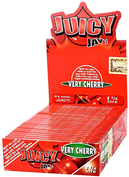 VERY CHERRY JUICY JAY'S ROLLING PAPER 24 PACKS 1 ¼ SIZE