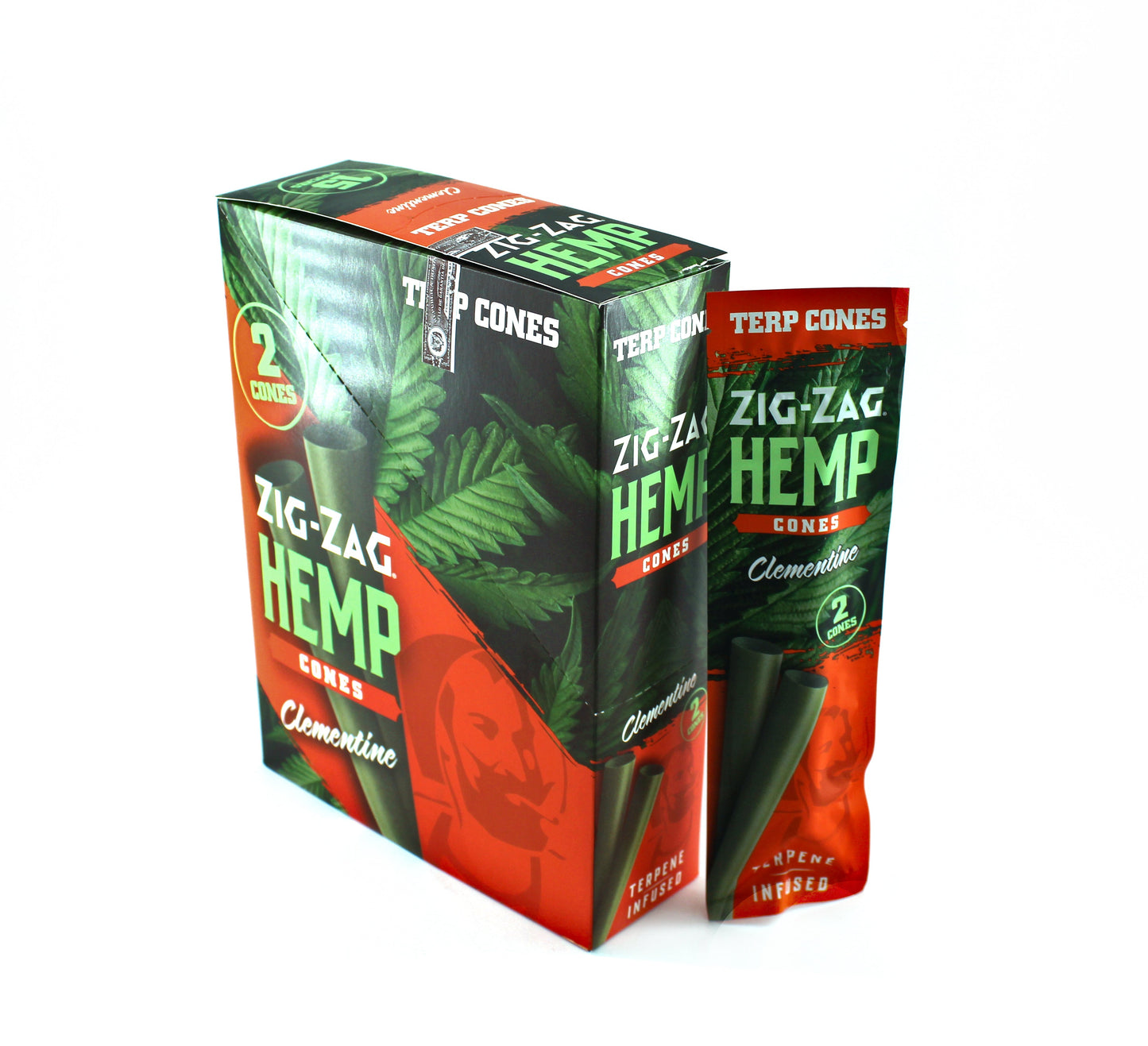 ZIG-ZAG CONES TERPENE INFUSED CLEMENTINE 15 PACKS 2 CONES EACH PACK