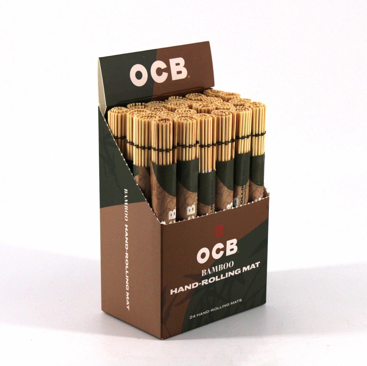 OCB BAMBOO HAND ROLLING MAT WORKS WITH ANY SIZED ROLLING PAPER (24 PACK)