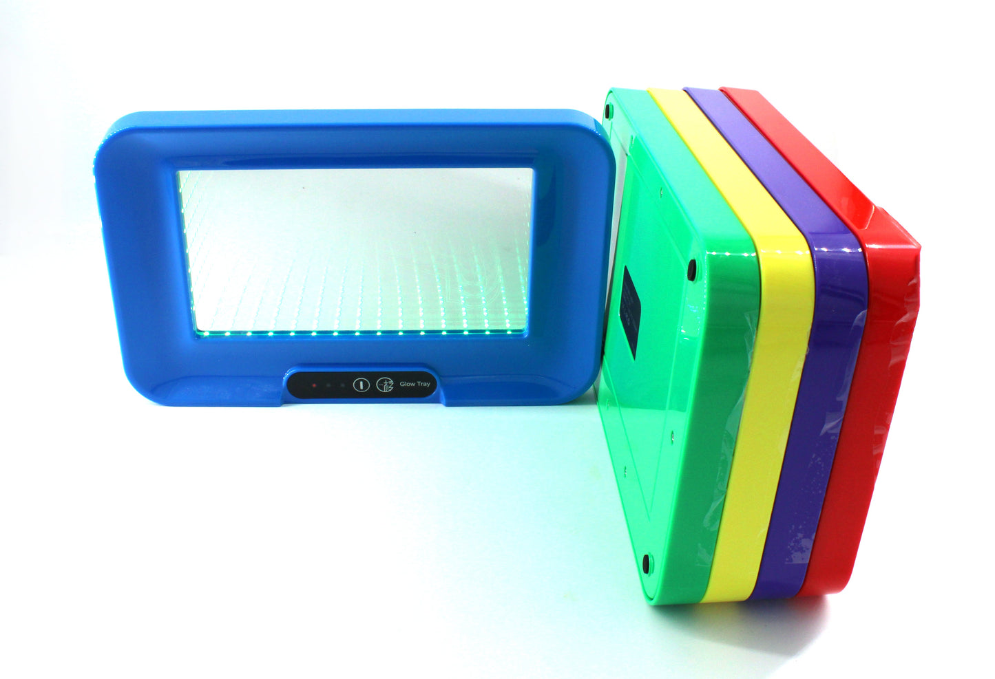 3D RGB LED LIGHT UP GLOW ROLLING TRAY with Speaker - 12 in. x 7 1/2 in.