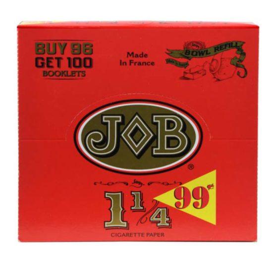 JOB ORANGE 1 1/4 SIZE SLOW BURNING CIGARETTE ROLLING PAPER 100 BOOKLETS