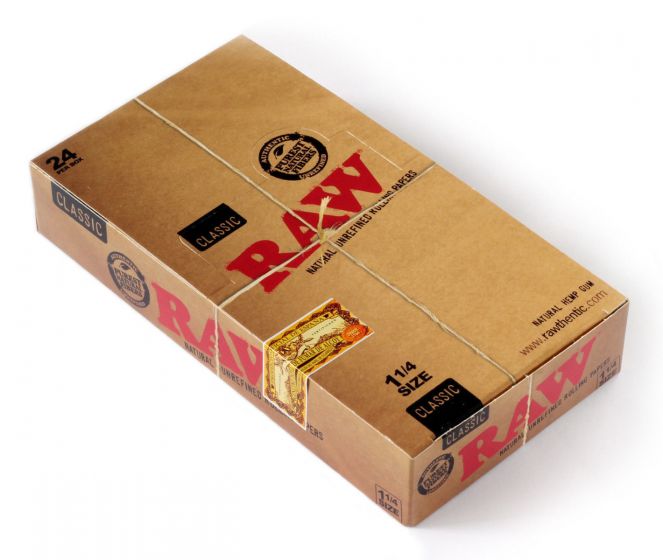 Raw 1-1/4 Natural Unrefined Rolling Papers (24CT)