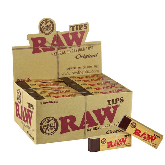 RAW ORIGINAL NATURAL UNREFINED TIPS (50 PACKS) FULL BOX