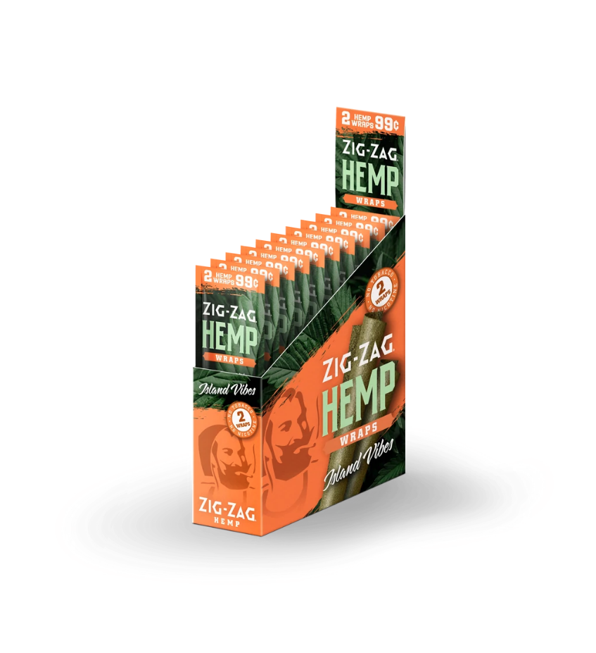 FULL BOX ZIG ZAG HERBAL PAPERS - ISLAND VIBES 25 PACKS (50 CT)