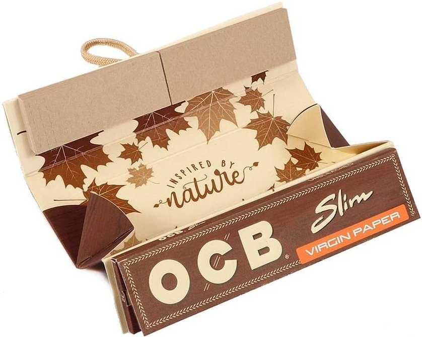 OCB UNBLEACHED ROLLING PAPERS + TIPS + TRAY 1 ¼ SIZE 20 ROLL KITS