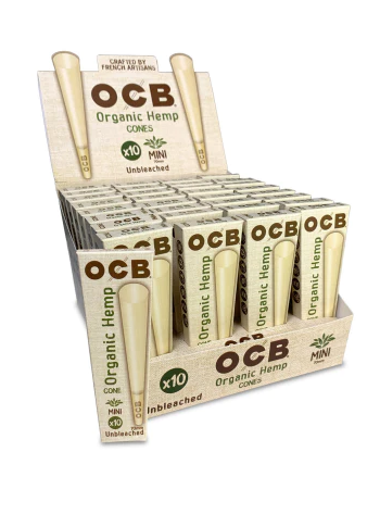 OCB UNBLEACHED ORGANIC HEMP CONES MINI SIZE (32CT)