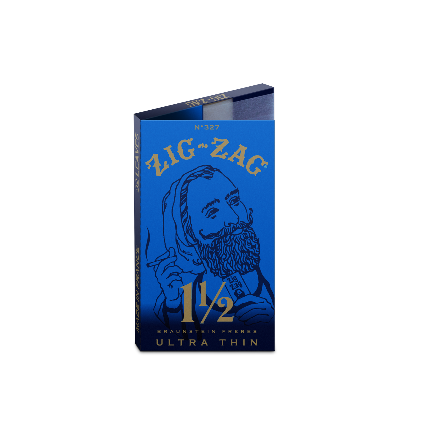 FULL BOX OF ZIG-ZAG ROLLING PAPERS 1 1/2 SIZE BLUE ULTRA THIN 24 BOOKLETS