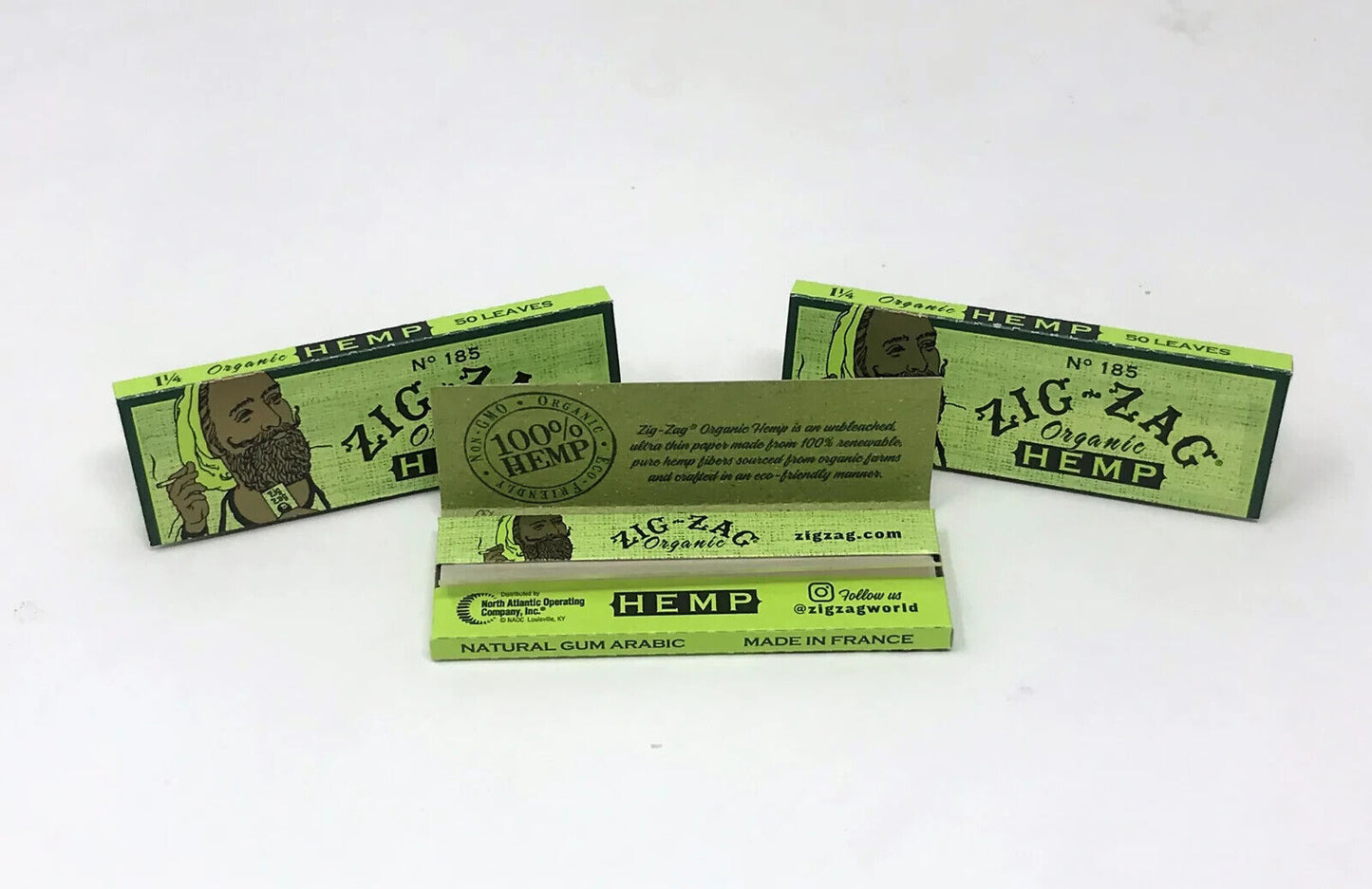FULL BOX ZIG-ZAG 1 ¼ ORGANIC HEMP PAPERS 24 BOOKLETS