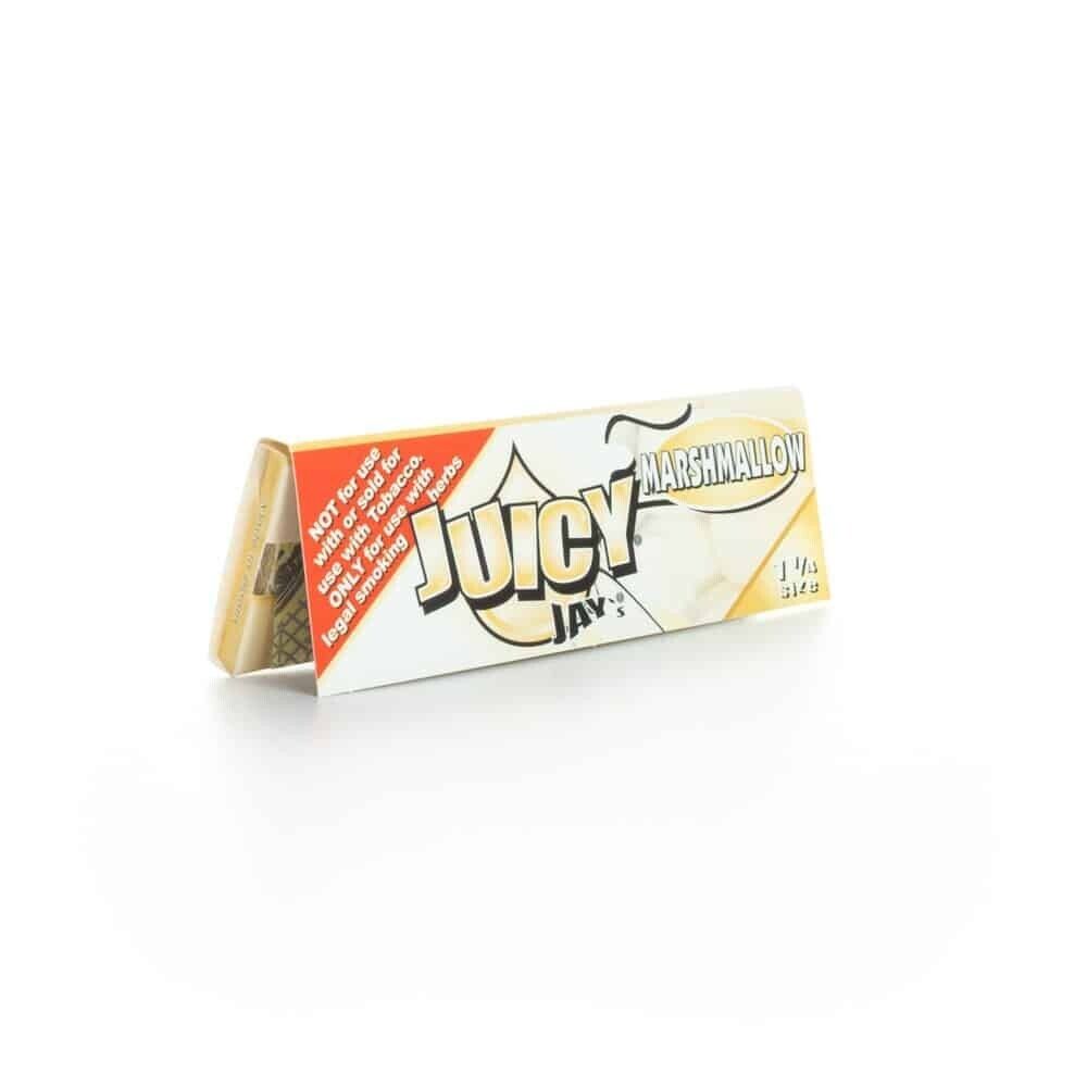 MARSHMALLOW JUICY JAY'S ROLLING PAPERS 24 PACKS 32 LEAVES/PACK 1 ¼ SIZE