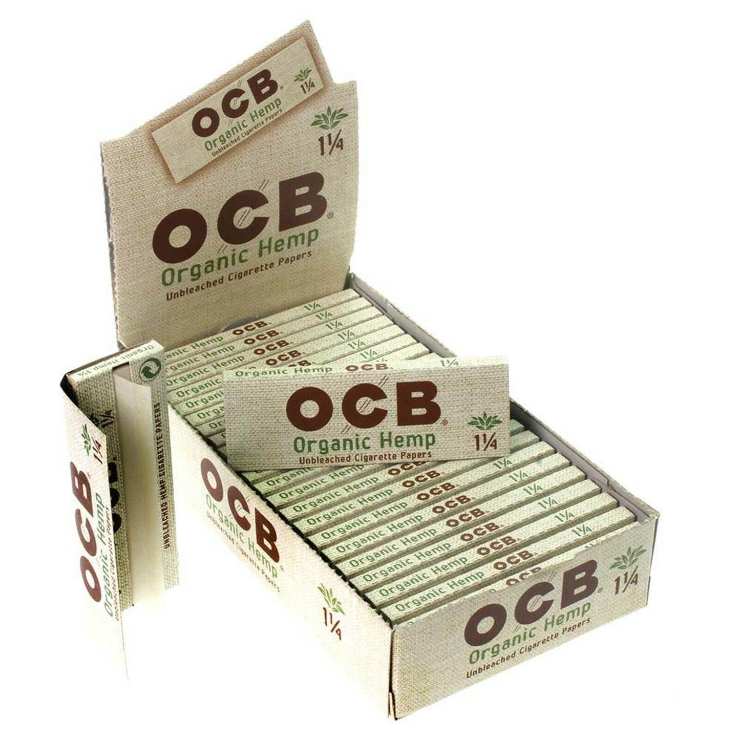 OCB 24pc Display -OCB® Organic Hemp Rolling Papers - 1 1/4"