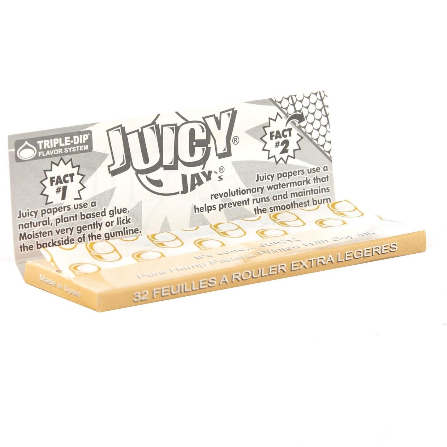 MARSHMALLOW JUICY JAY'S ROLLING PAPERS 24 PACKS 32 LEAVES/PACK 1 ¼ SIZE