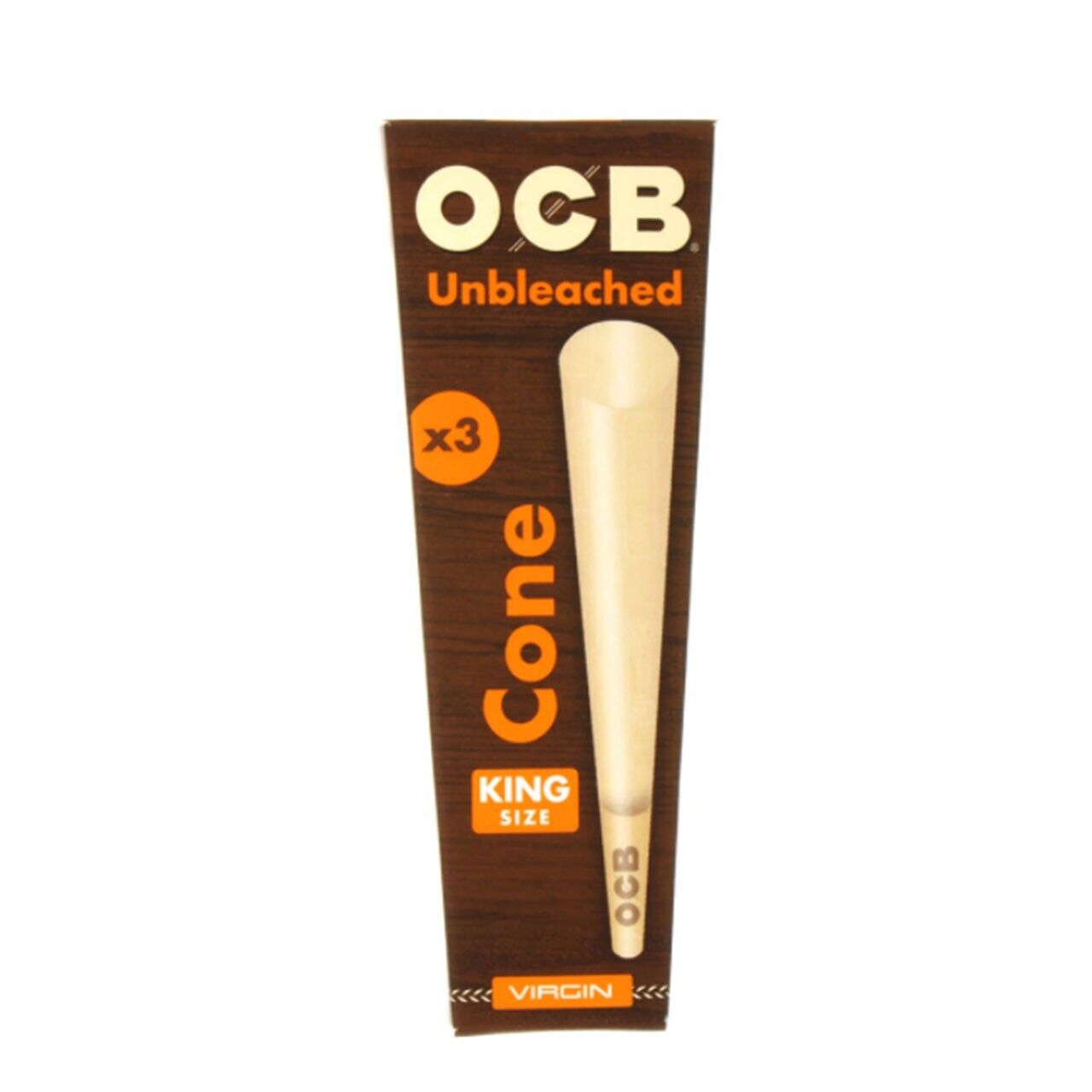 OCB VIRGIN UNBLEACHED CONES KING SIZE (32CT)