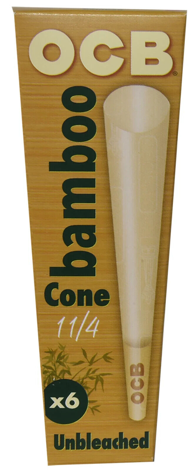 OCB BAMBOO UNBLEACHED CONES 1 ¼ SIZE (32 CT)