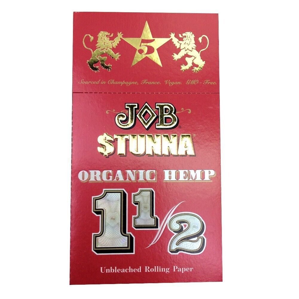 JOB $TUNNA ORGANIC HEMP 1 1/2 SIZE FULL BOX 24 BOOKLETS