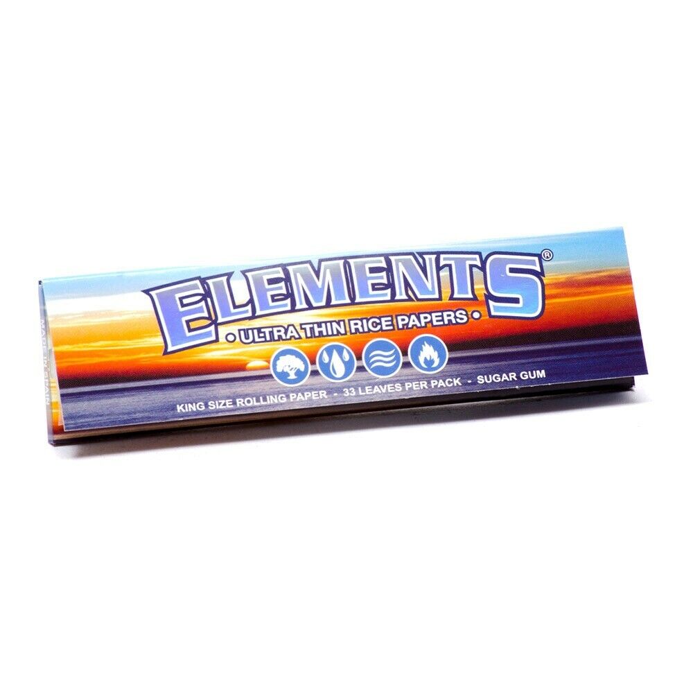 Elements 1-1/4 Perfect Fold Rolling Paper Ultra Thin Rice (25ct)