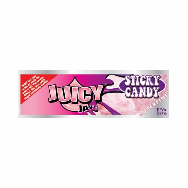 STICKY CANDY JUICY JAY'S ROLLING PAPER 24 PACKS 1 ¼ SIZE