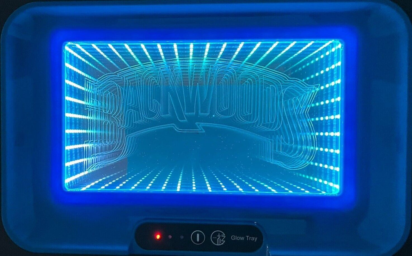 3D RGB LED LIGHT UP GLOW ROLLING TRAY 12in x 7 1/2 in RANDOM DESIGNS