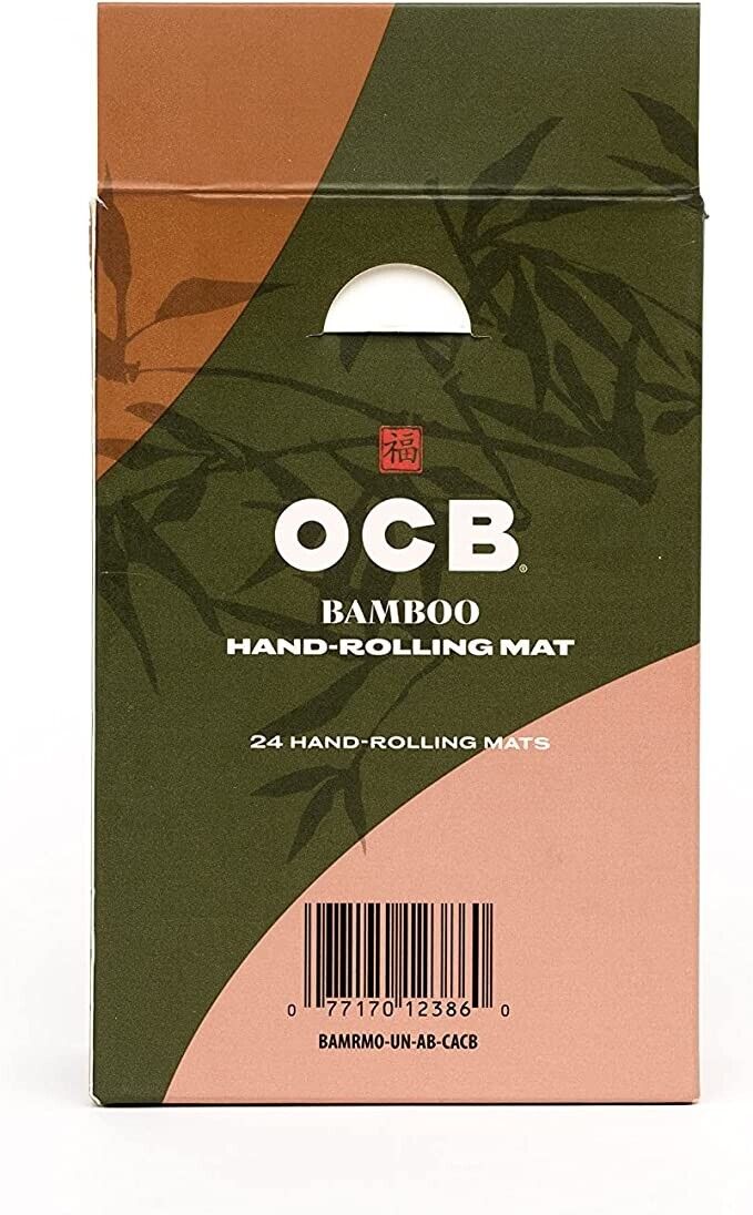 OCB BAMBOO HAND ROLLING MAT WORKS WITH ANY SIZED ROLLING PAPER (24 PACK)