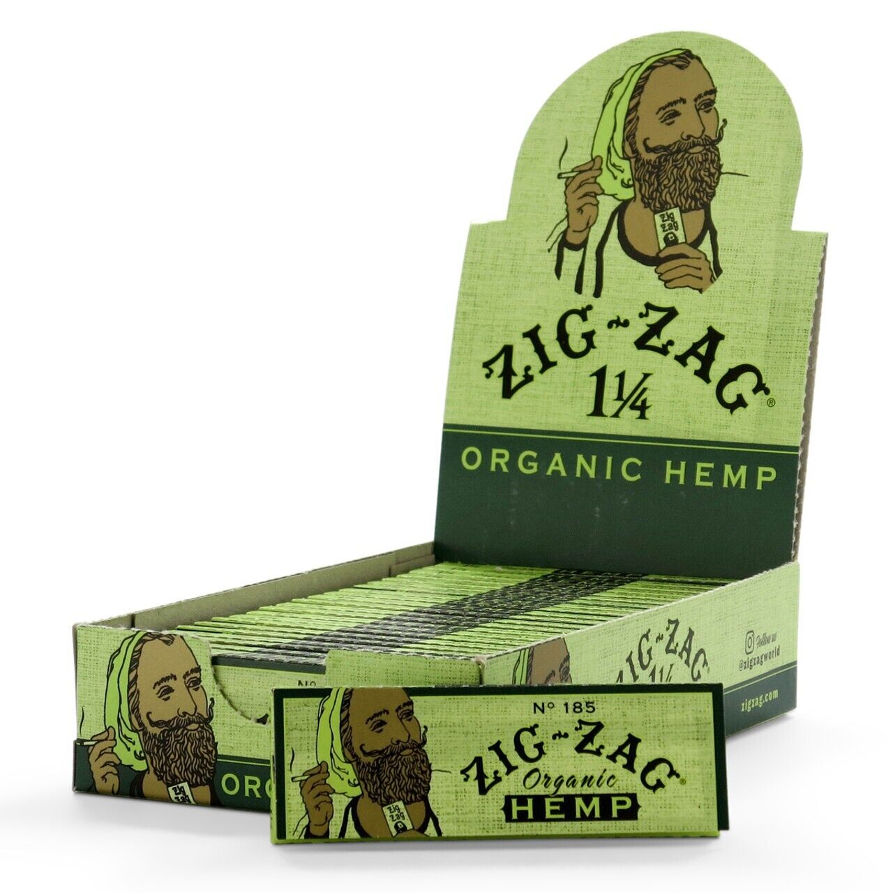 FULL BOX ZIG-ZAG 1 ¼ ORGANIC HEMP PAPERS 24 BOOKLETS