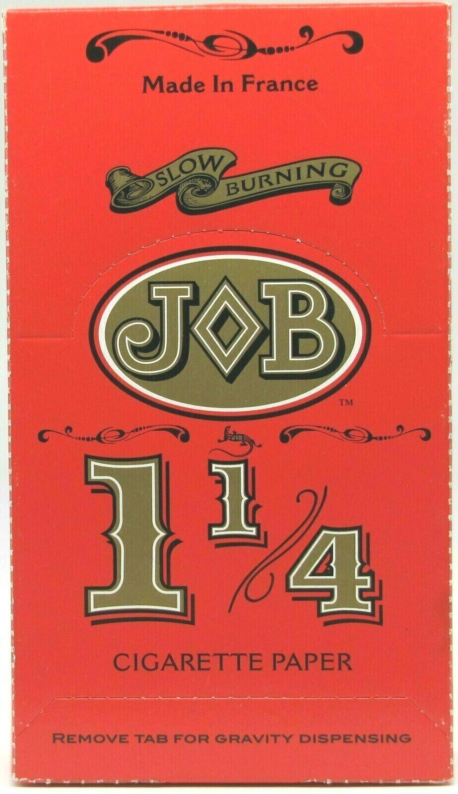 JOB Orange 1 1/4 Slow Burning Cigarette Rolling Papers 24 Booklets