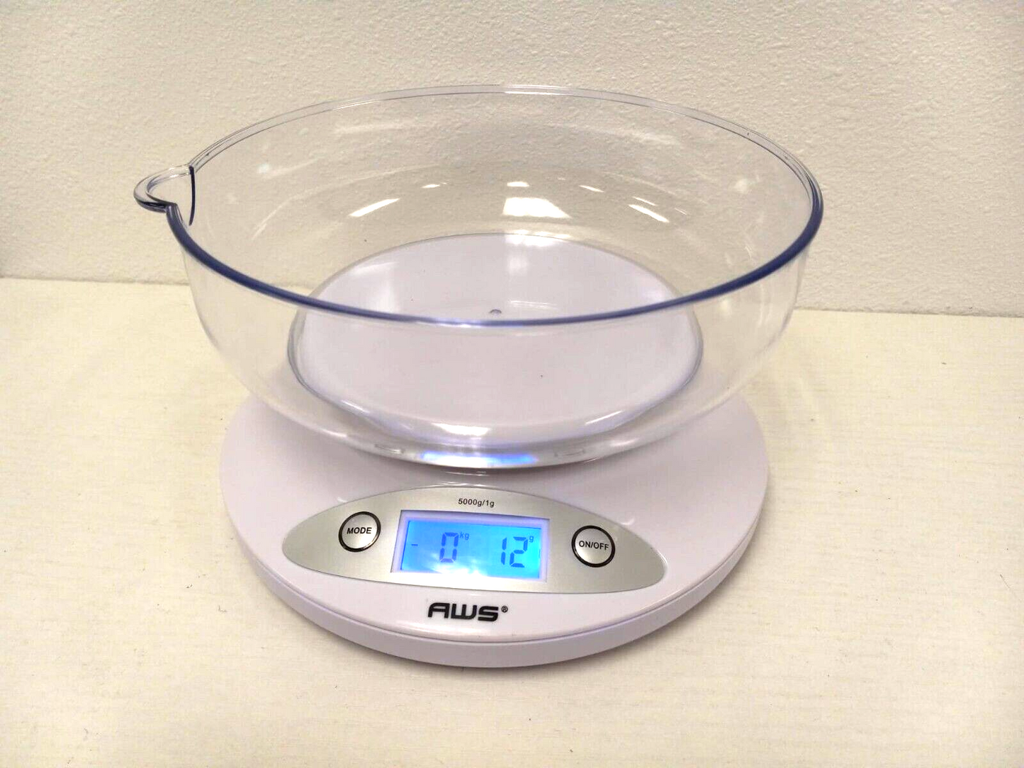 5K-BOWL KITCHEN SCALE LARGE REMOVABLE PLASTIC BOWL 10 YEAR WARRANTY