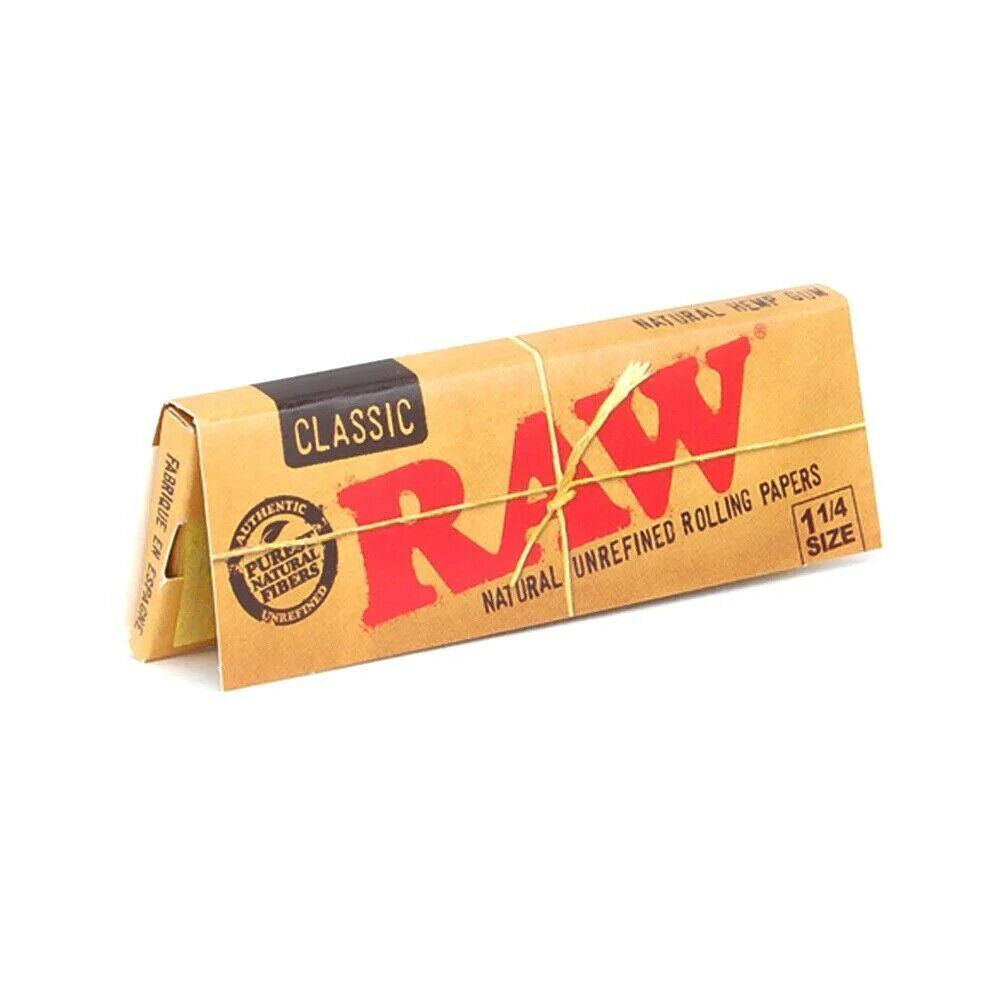 Raw 1-1/4 Natural Unrefined Rolling Papers (24CT)