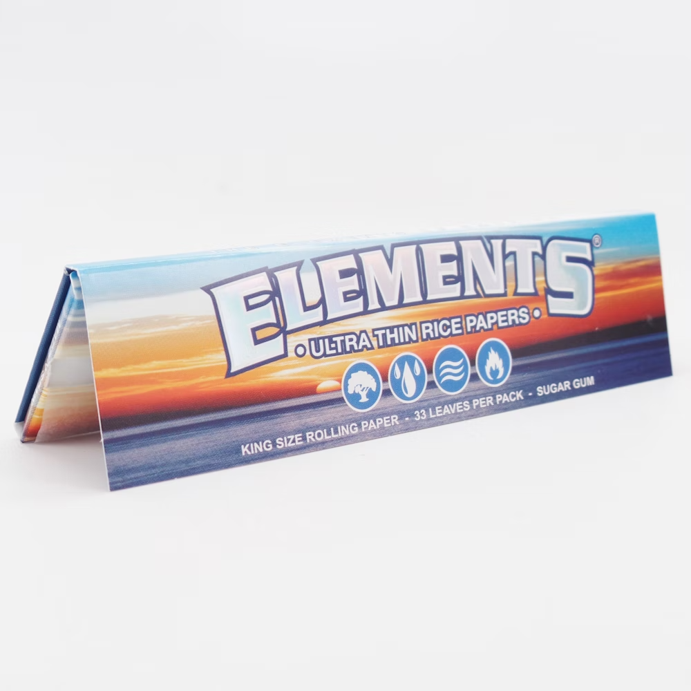 FULL BOX ELEMENTS ULTRA THIN RICE PAPER KING SIZE 50 PER BOX