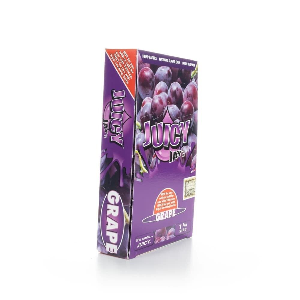 GRAPE JUICY JAY'S ROLLING PAPERS 24 PACKS 32 LEAVES/PACK 1 ¼ SIZE