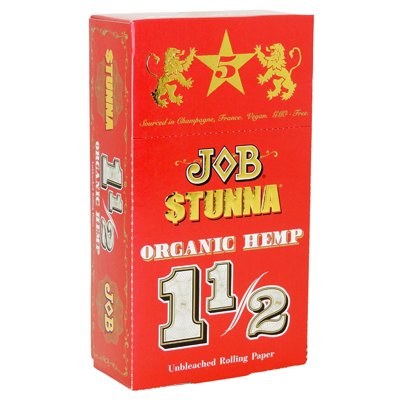 JOB $TUNNA ORGANIC HEMP 1 1/2 SIZE FULL BOX 24 BOOKLETS