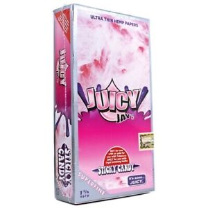 STICKY CANDY JUICY JAY'S ROLLING PAPER 24 PACKS 1 ¼ SIZE