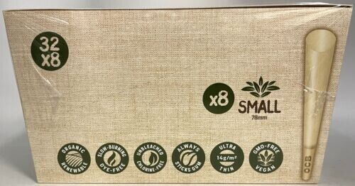OCB UNBLEACHED ORGANIC HEMP CONES SMALL SIZE (32CT)