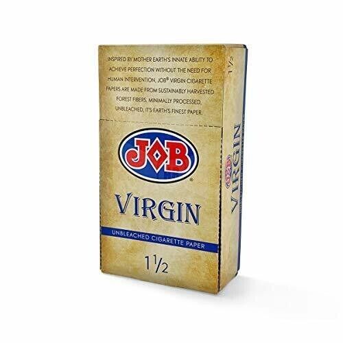 JOB VIRGIN ALL NATURAL ROLLING PAPERS 1 1/2 SIZE FULL BOX 24 BOOKLETS