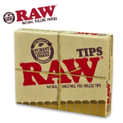 Full Box 20 Packs Raw Natural Unrefined Pre-Rolled Tips 21 Per Box 420 Total