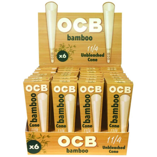OCB BAMBOO UNBLEACHED CONES 1 ¼ SIZE (32 CT)