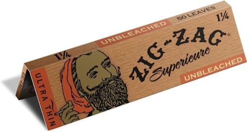FULL BOX ZIG ZAG UNBLEACHED SUPERIEURE PAPERS 1 ¼ SIZE 48 BOOKLETS