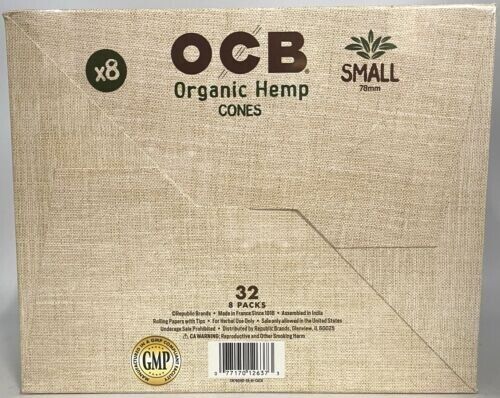 OCB UNBLEACHED ORGANIC HEMP CONES SMALL SIZE (32CT)