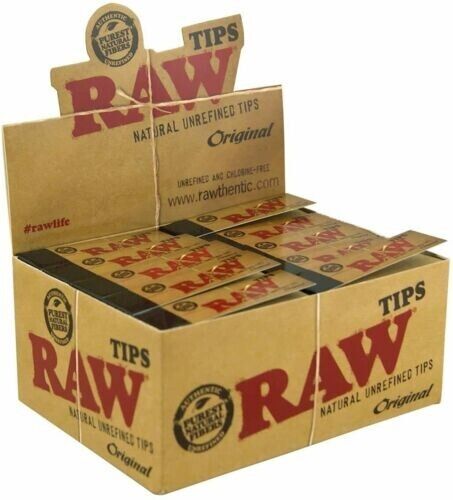 RAW ORIGINAL NATURAL UNREFINED TIPS (50 PACKS) FULL BOX