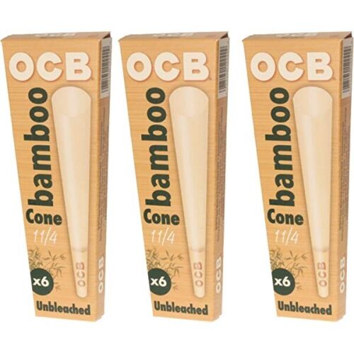 OCB BAMBOO UNBLEACHED CONES 1 ¼ SIZE (32 CT)
