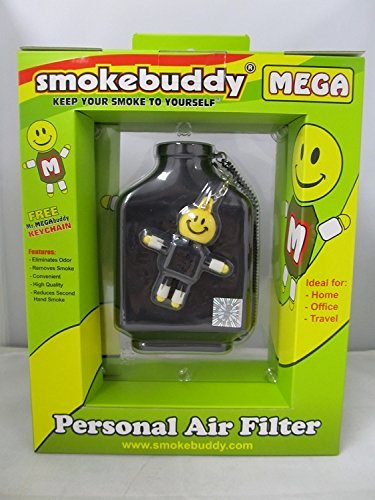 BRAND NEW SEALED BOX SMOKE BUDDY MEGA PERSONAL AIR FILTER, WITH KEYCHAIN (1CT)
