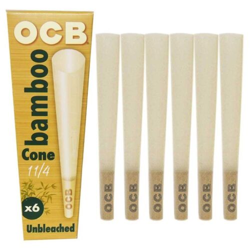 OCB BAMBOO UNBLEACHED CONES 1 ¼ SIZE (32 CT)