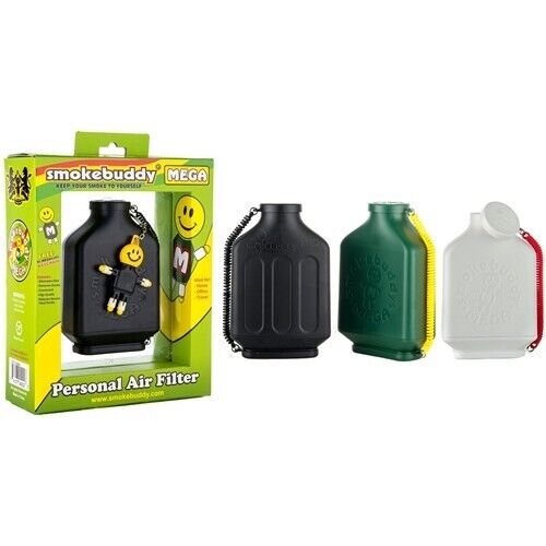 BRAND NEW SEALED BOX SMOKE BUDDY MEGA PERSONAL AIR FILTER, WITH KEYCHAIN (1CT)