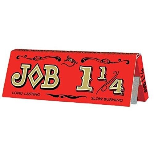 JOB ORANGE 1 1/4 SIZE SLOW BURNING CIGARETTE ROLLING PAPER 100 BOOKLETS