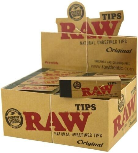RAW ORIGINAL NATURAL UNREFINED TIPS (50 PACKS) FULL BOX