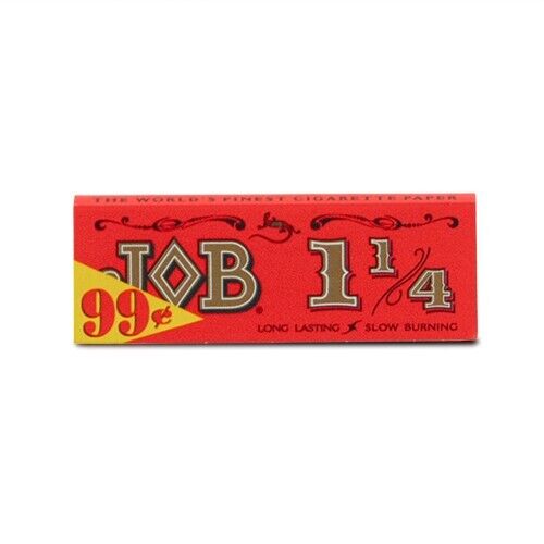 JOB ORANGE 1 1/4 SIZE SLOW BURNING CIGARETTE ROLLING PAPER 100 BOOKLETS