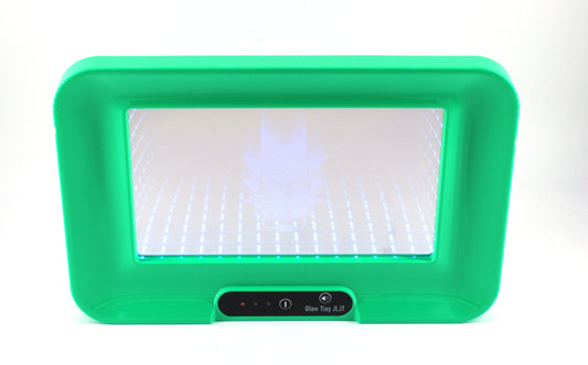 3D RGB LED LIGHT UP GLOW ROLLING TRAY  12in x 7 1/2 in RANDOM DESIGNS