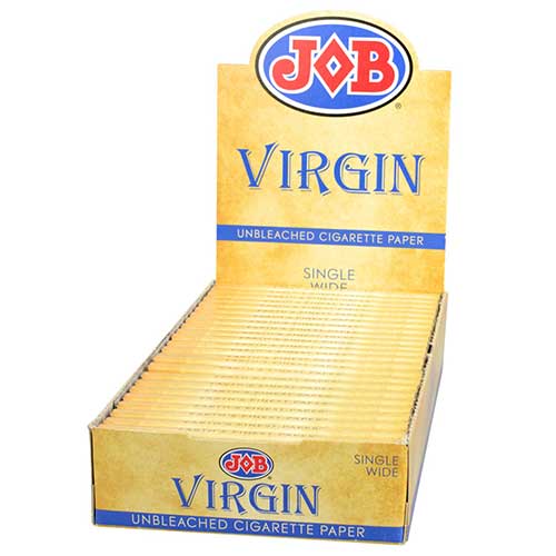 JOB VIRGIN ALL NATURAL ROLLING PAPERS 1 1/2 SIZE FULL BOX  24 BOOKLETS