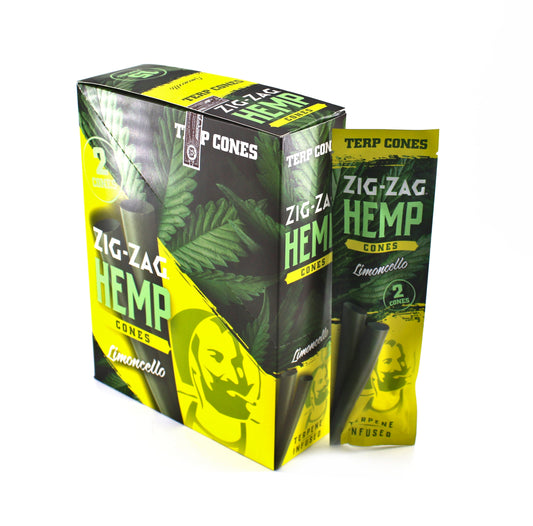 ZIG-ZAG CONES TERPENE INFUSED LIMONCELLO 15 PACKS 2 CONES EACH PACK
