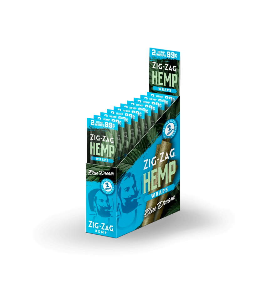 FULL BOX ZIG ZAG HERBAL PAPERS - BLUE DREAM 25 PACKS ( 50 CT)