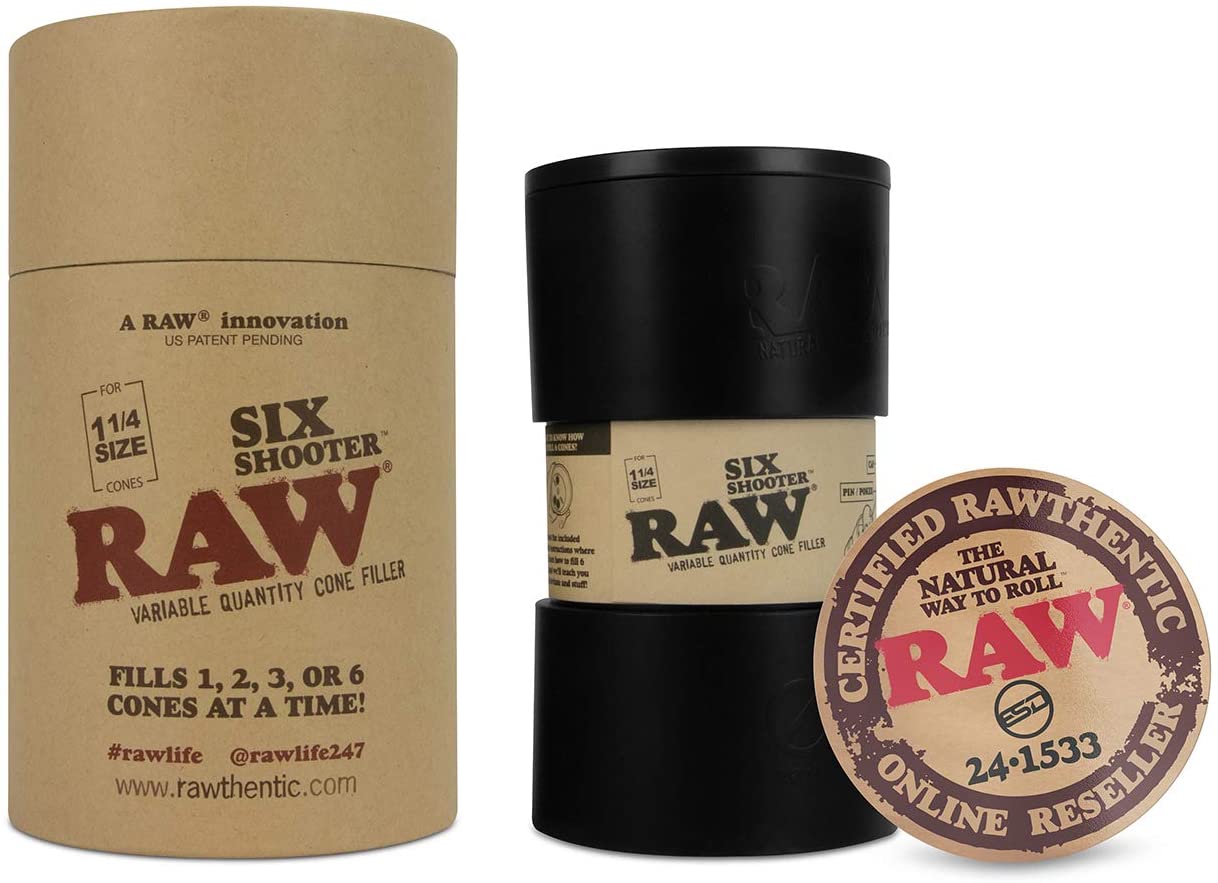 RAW 1 1/4SIZE SIX SHOOTER CONE FILLER " 1, 2, 3, OR 6 CONES AT A TIME ! "